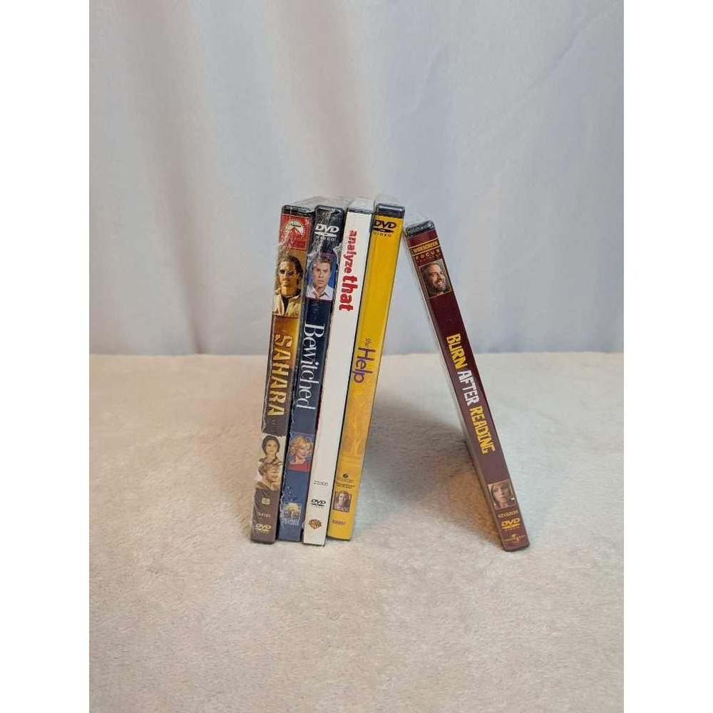 5 DVD Movie Lot Burn After Reading The Help Bewitched Sahara Analyze That